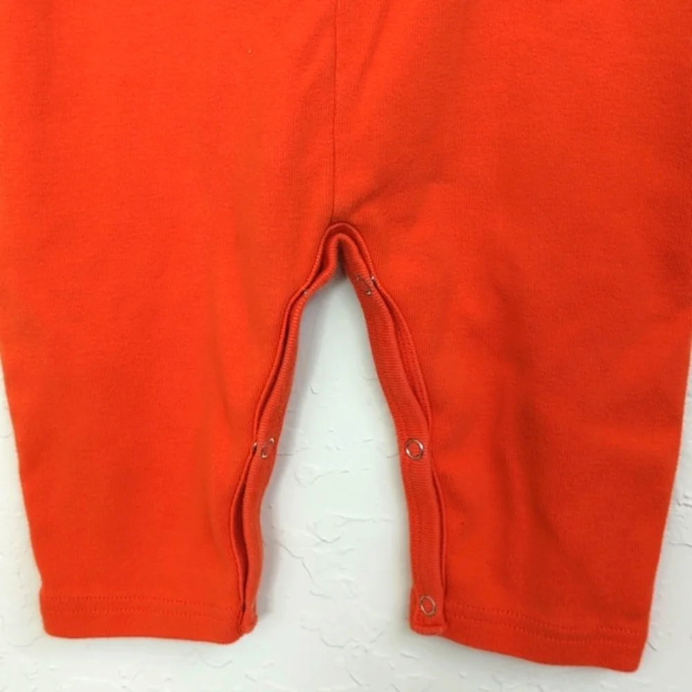 Mandal Bay Baby Orange Jack O Lantern Cotton Halloween Onesie Size 6 Months